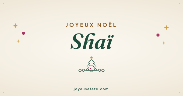 Image « Joyeux Noël Shaï » au format large