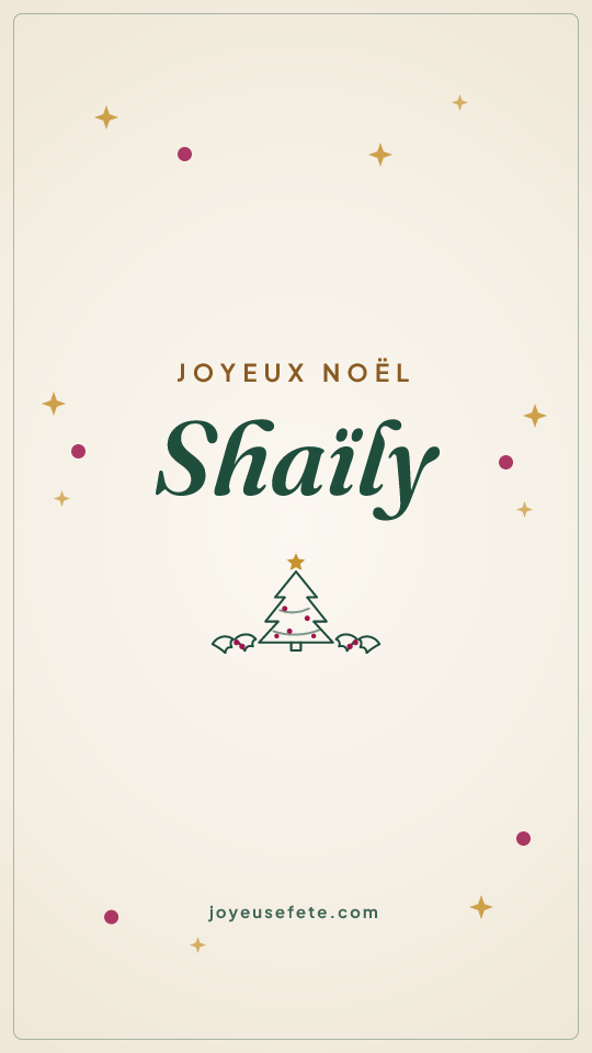Image « Joyeux Noël Shaïly » au format story