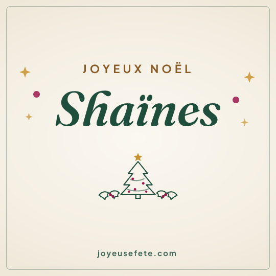 Image carrée « Joyeux Noël Shaïnes » pour WhatsApp