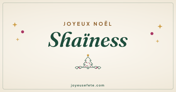 Image « Joyeux Noël Shaïness » au format large