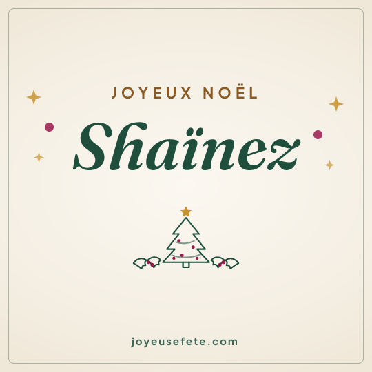 Image carrée « Joyeux Noël Shaïnez » pour WhatsApp