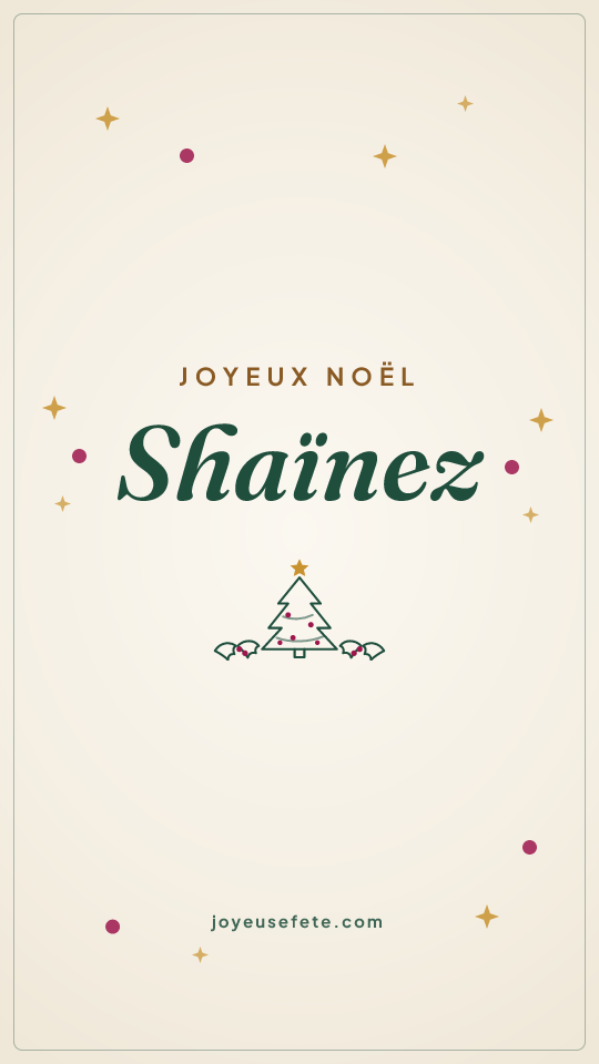 Image « Joyeux Noël Shaïnez » au format story