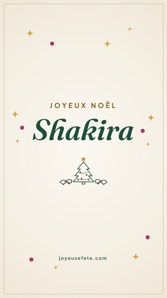 Image « Joyeux Noël Shakira » au format story