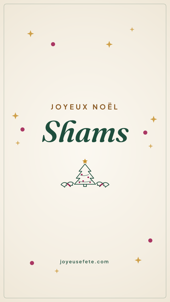 Image « Joyeux Noël Shams » au format story