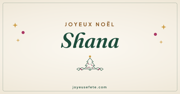 Image « Joyeux Noël Shana » au format large
