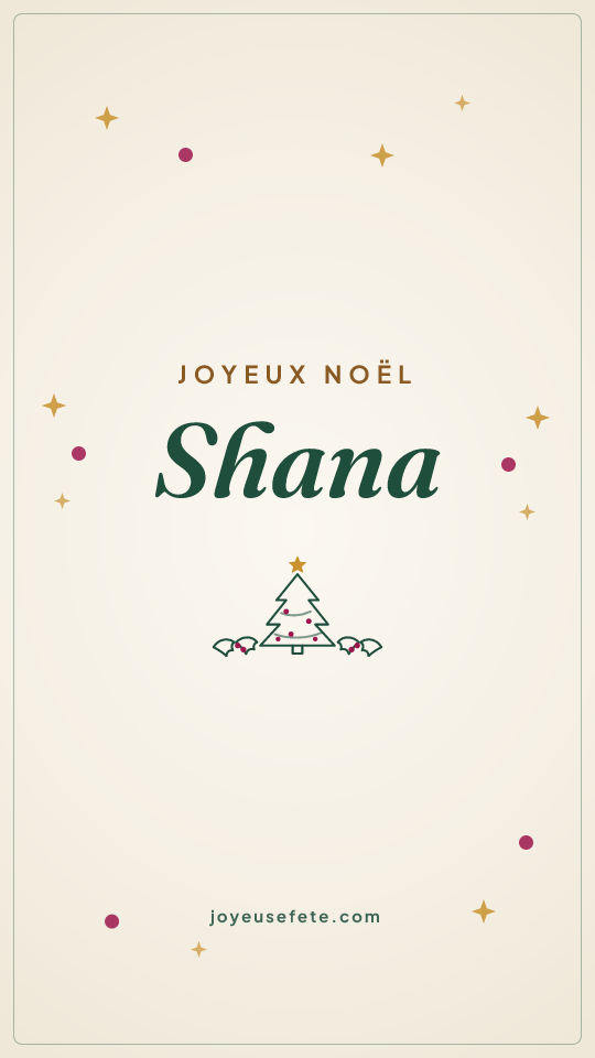 Image « Joyeux Noël Shana » au format story