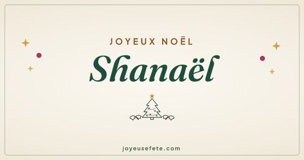 Image « Joyeux Noël Shanaël » au format large