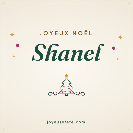 Image carrée « Joyeux Noël Shanel » pour WhatsApp