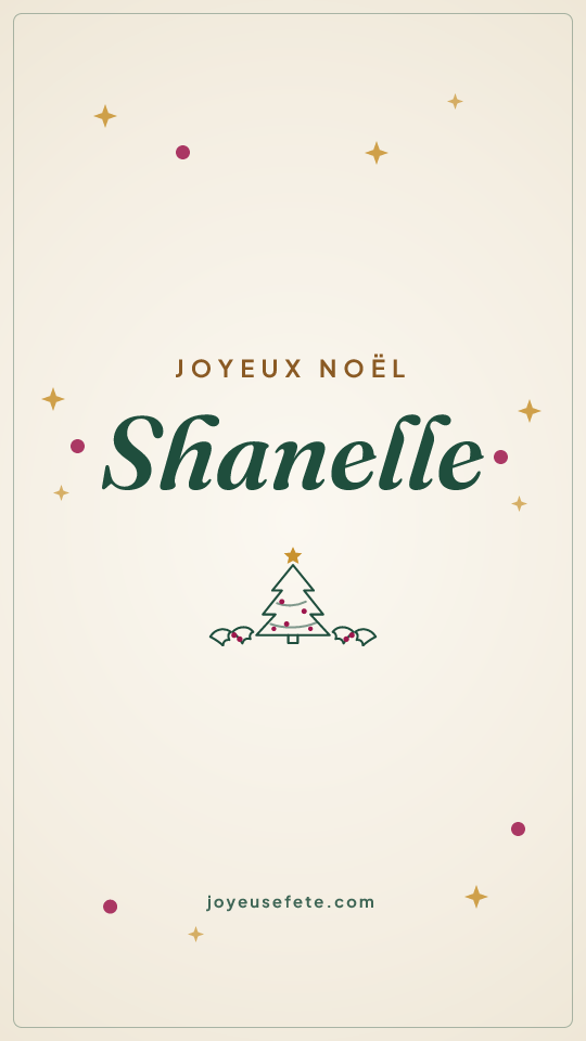 Image « Joyeux Noël Shanelle » au format story