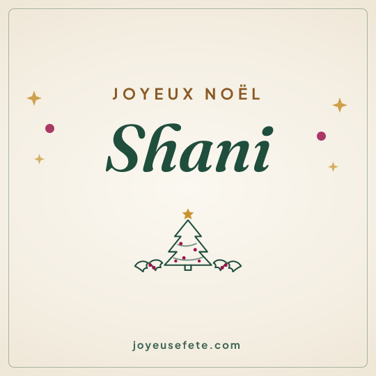 Image carrée « Joyeux Noël Shani » pour WhatsApp