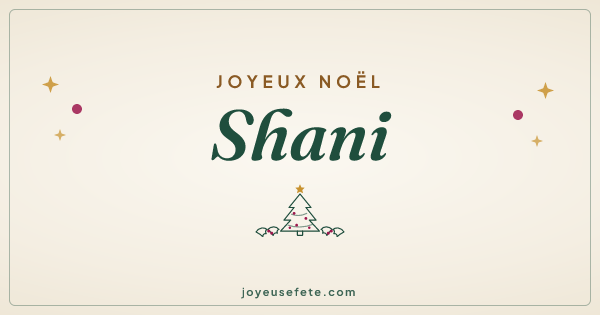 Image « Joyeux Noël Shani » au format large
