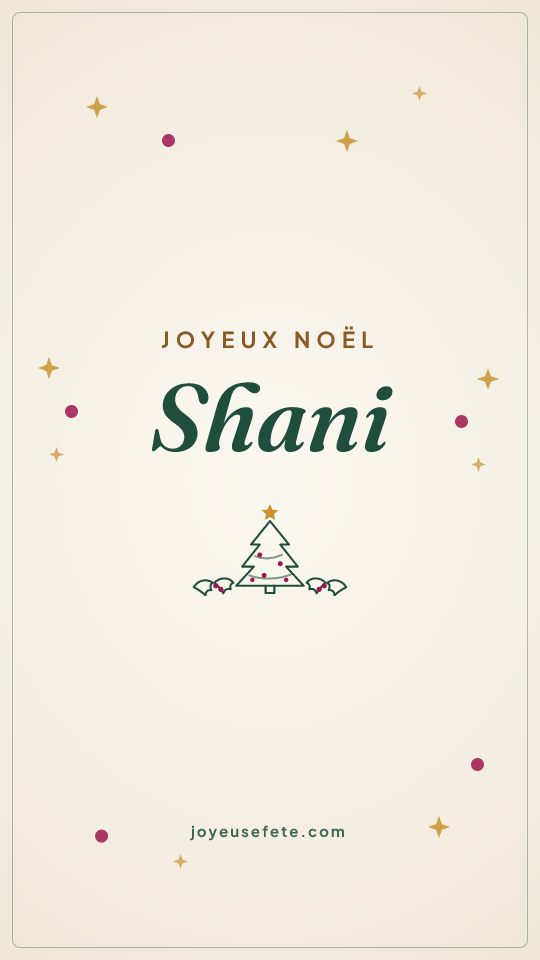 Image « Joyeux Noël Shani » au format story