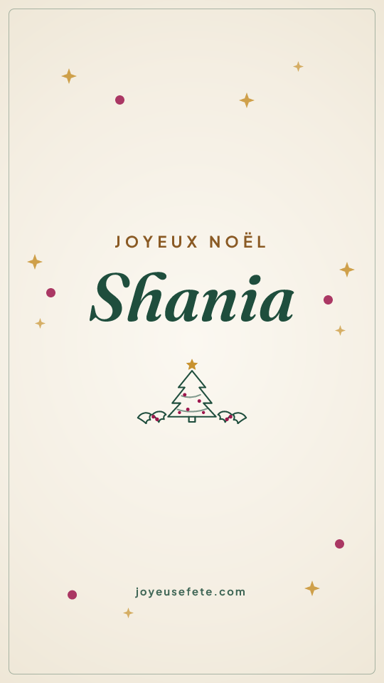 Image « Joyeux Noël Shania » au format story