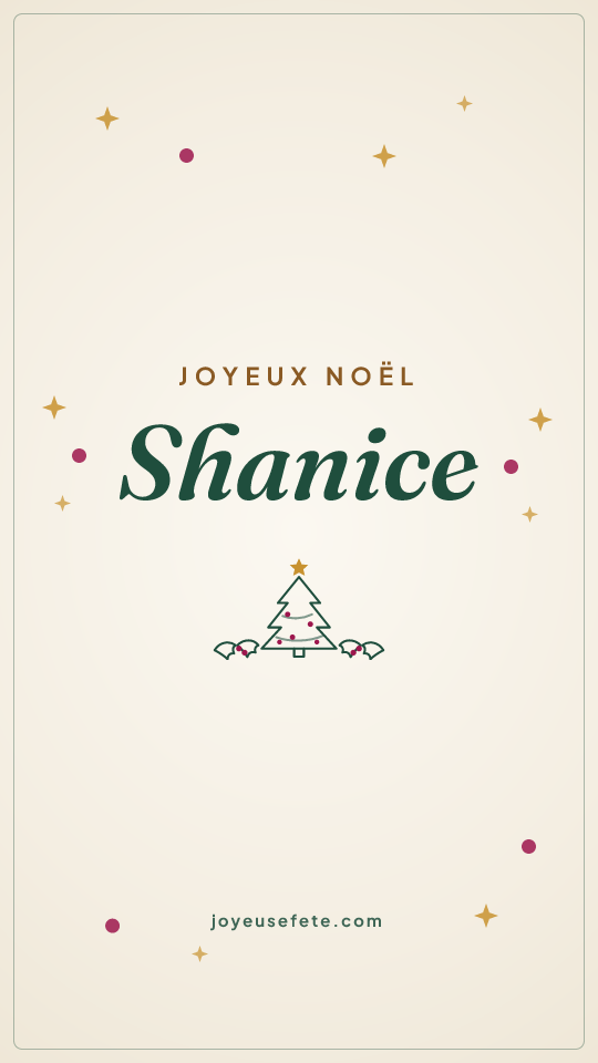 Image « Joyeux Noël Shanice » au format story