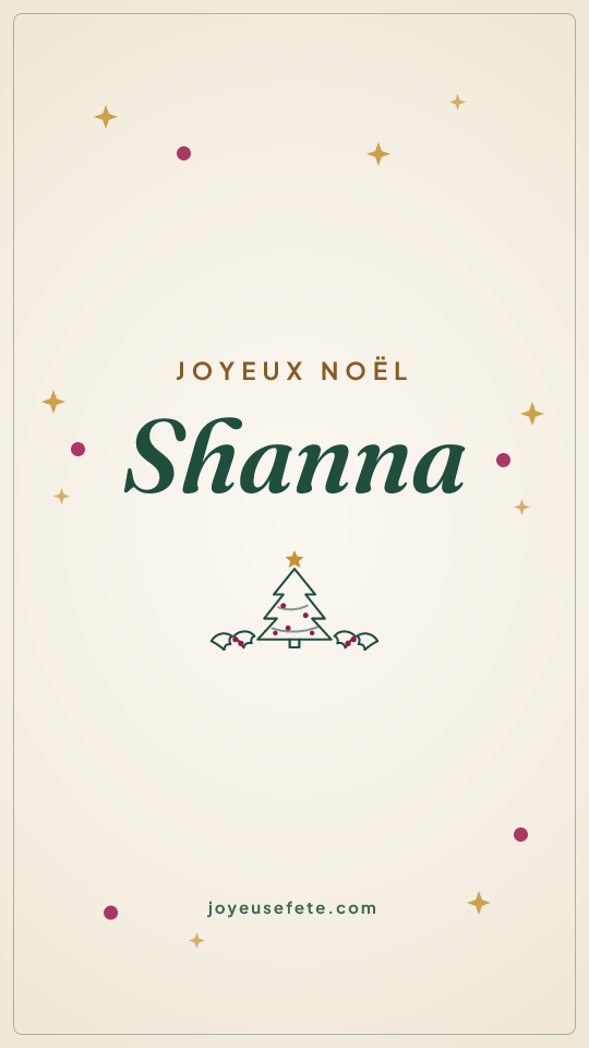 Image « Joyeux Noël Shanna » au format story