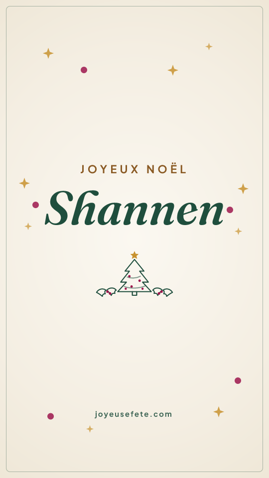 Image « Joyeux Noël Shannen » au format story