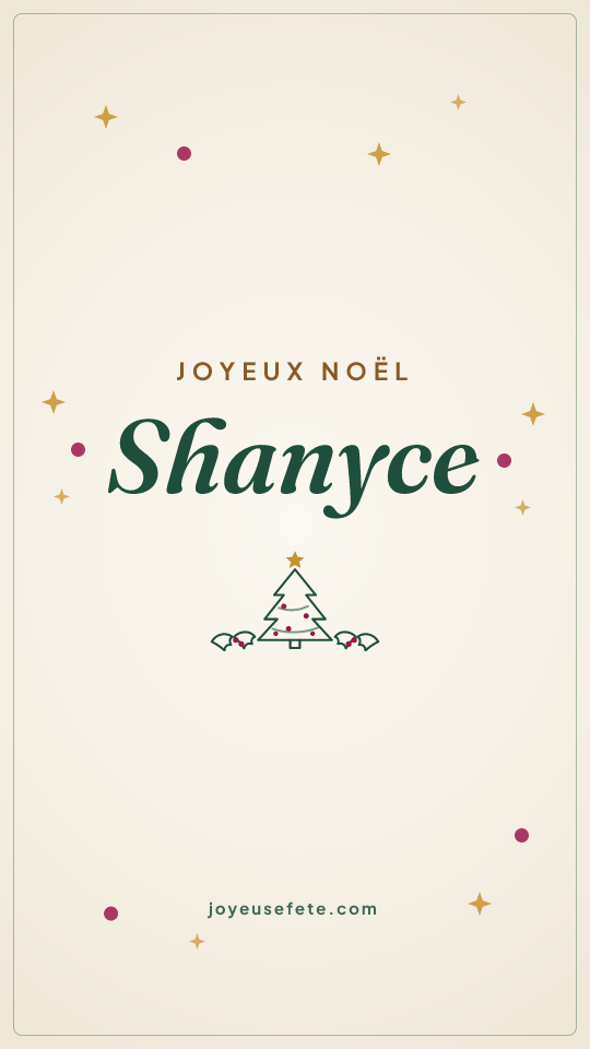Image « Joyeux Noël Shanyce » au format story