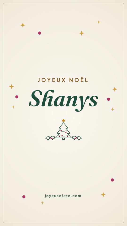 Image « Joyeux Noël Shanys » au format story