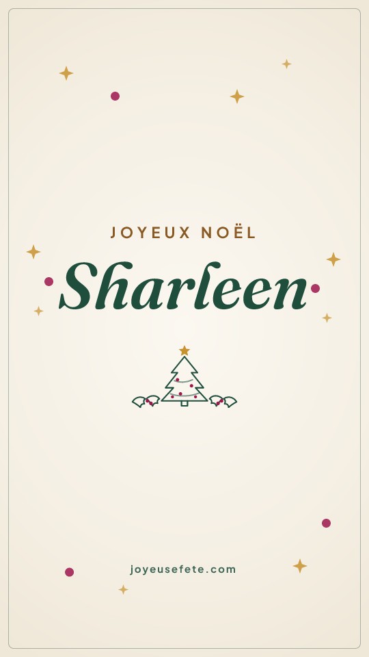 Image « Joyeux Noël Sharleen » au format story