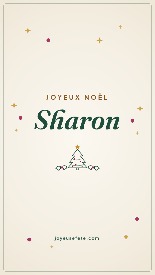 Image « Joyeux Noël Sharon » au format story
