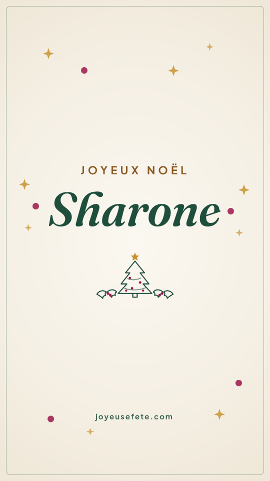 Image « Joyeux Noël Sharone » au format story