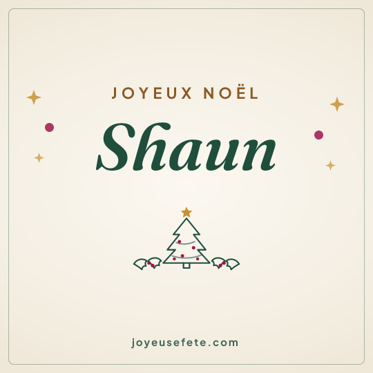 Image carrée « Joyeux Noël Shaun » pour WhatsApp