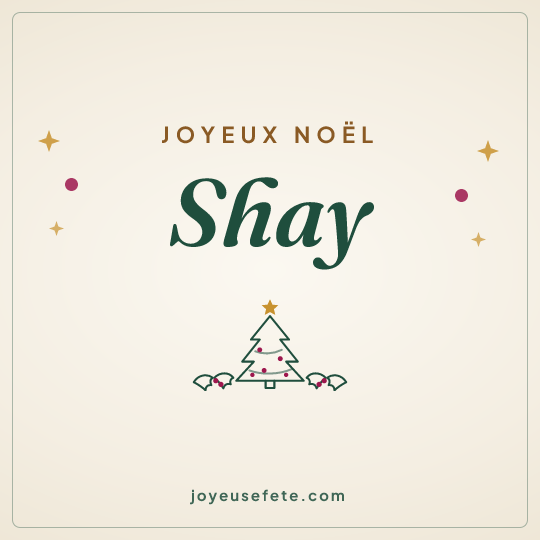 Image carrée « Joyeux Noël Shay » pour WhatsApp