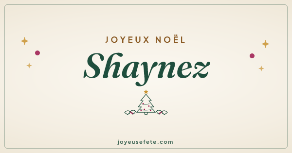 Image « Joyeux Noël Shaynez » au format large