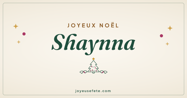 Image « Joyeux Noël Shaynna » au format large