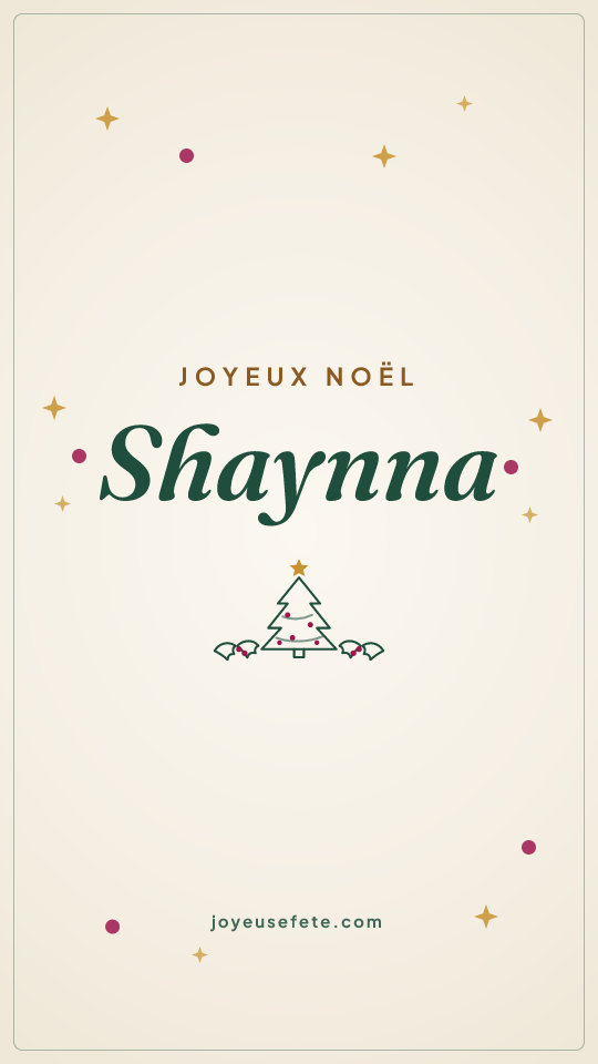 Image « Joyeux Noël Shaynna » au format story
