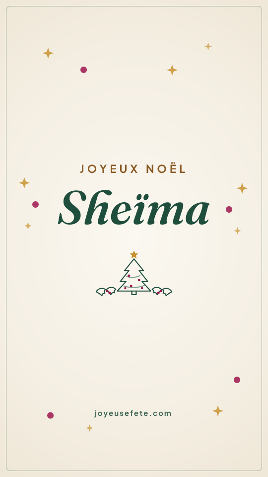 Image « Joyeux Noël Sheïma » au format story