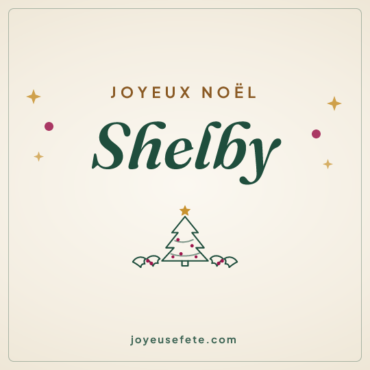 Image carrée « Joyeux Noël Shelby » pour WhatsApp