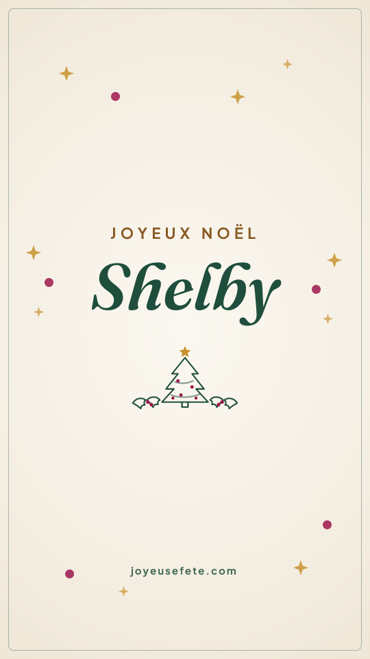 Image « Joyeux Noël Shelby » au format story