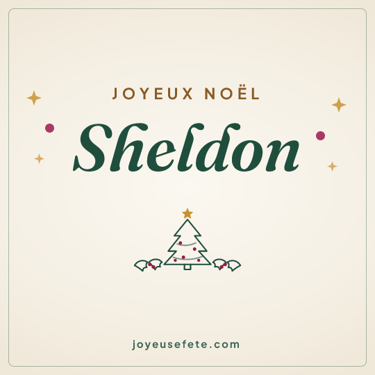 Image carrée « Joyeux Noël Sheldon » pour WhatsApp