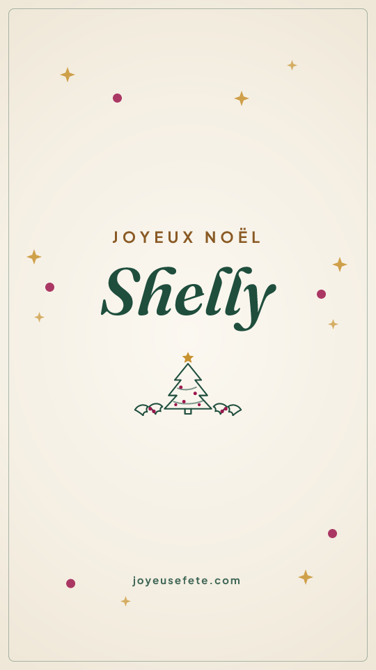 Image « Joyeux Noël Shelly » au format story