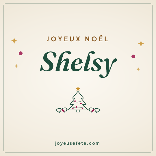Image carrée « Joyeux Noël Shelsy » pour WhatsApp