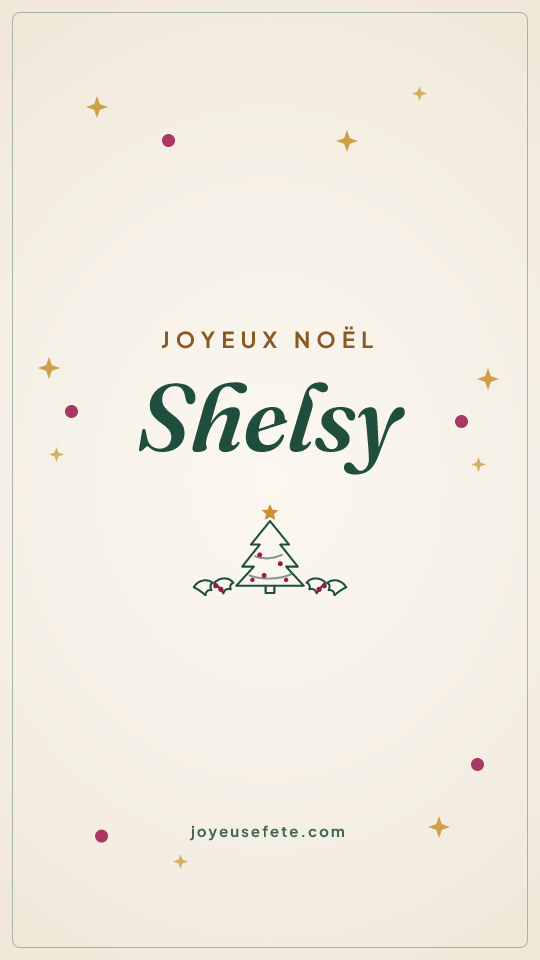 Image « Joyeux Noël Shelsy » au format story