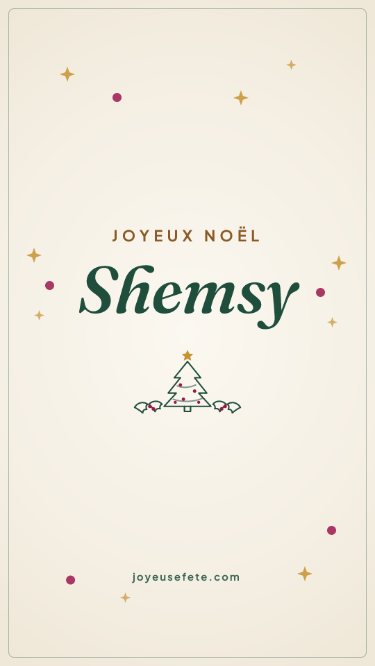 Image « Joyeux Noël Shemsy » au format story