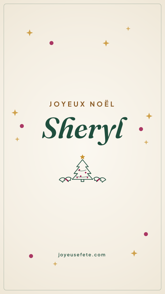 Image « Joyeux Noël Sheryl » au format story