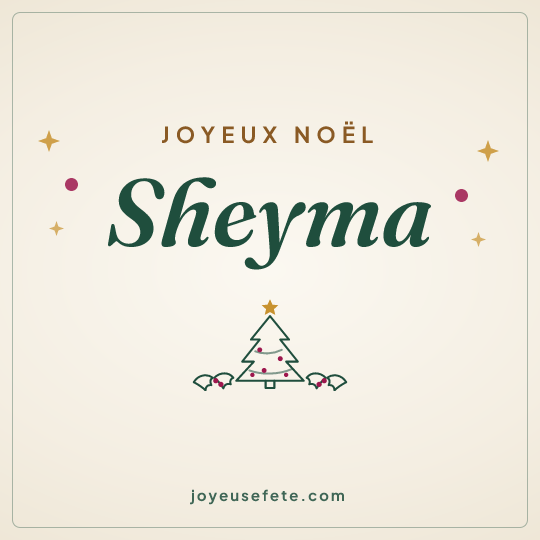 Image carrée « Joyeux Noël Sheyma » pour WhatsApp