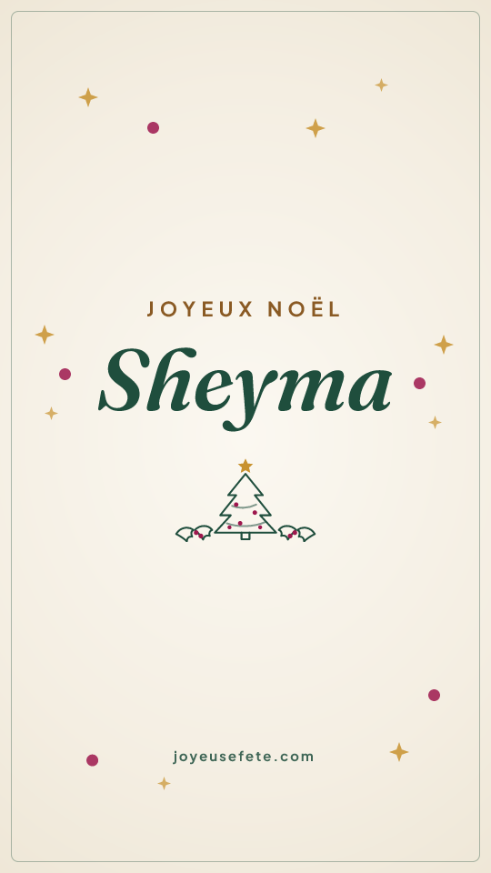 Image « Joyeux Noël Sheyma » au format story