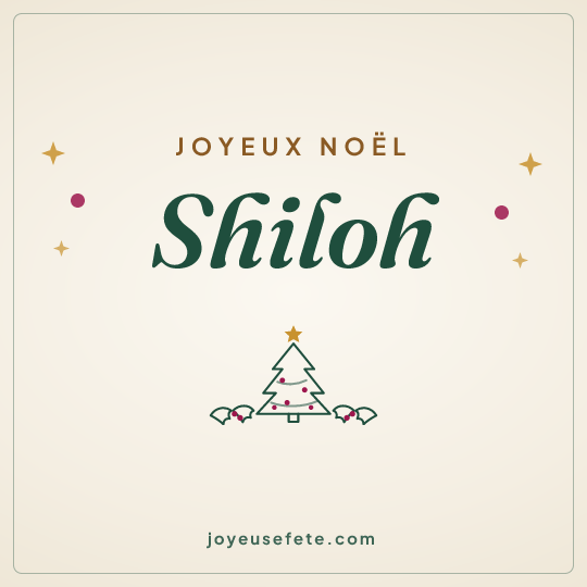 Image carrée « Joyeux Noël Shiloh » pour WhatsApp