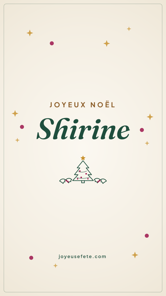 Image « Joyeux Noël Shirine » au format story