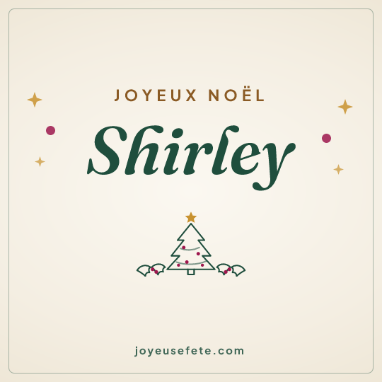 Image carrée « Joyeux Noël Shirley » pour WhatsApp