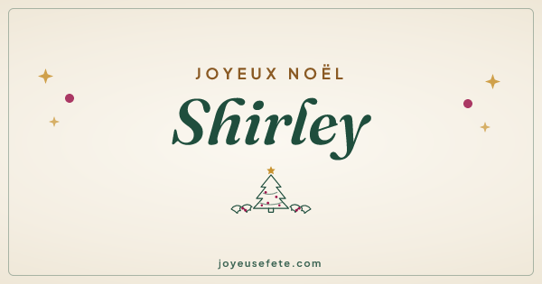 Image « Joyeux Noël Shirley » au format large