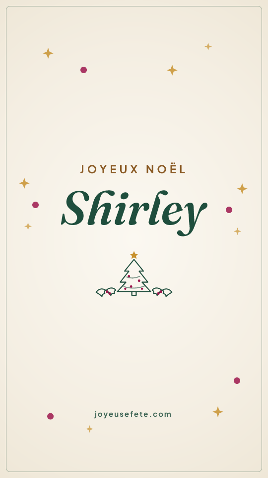 Image « Joyeux Noël Shirley » au format story