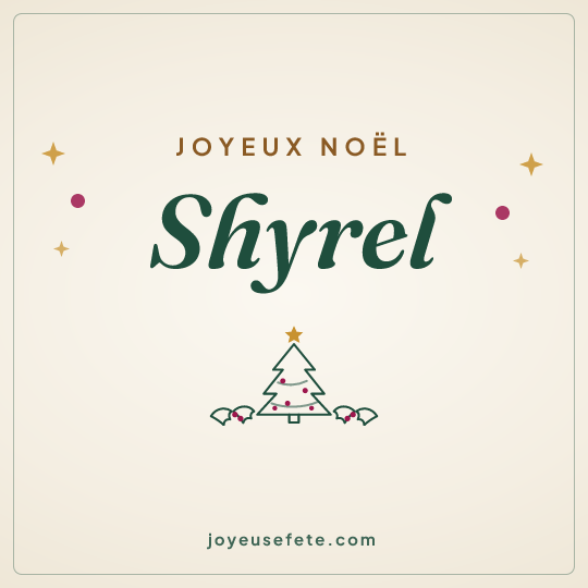 Image carrée « Joyeux Noël Shyrel » pour WhatsApp