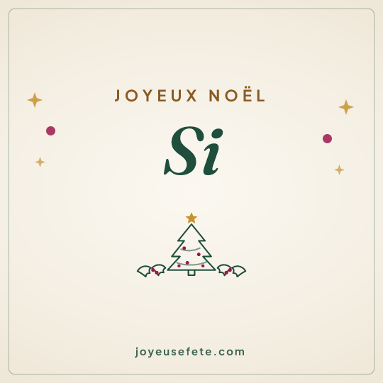 Image carrée « Joyeux Noël Si » pour WhatsApp