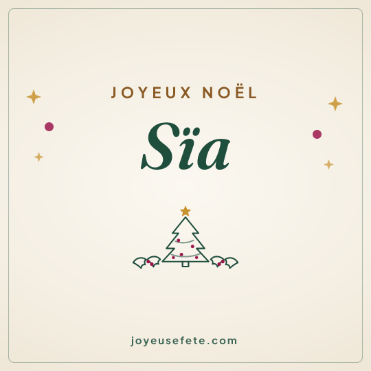 Image carrée « Joyeux Noël Sïa » pour WhatsApp