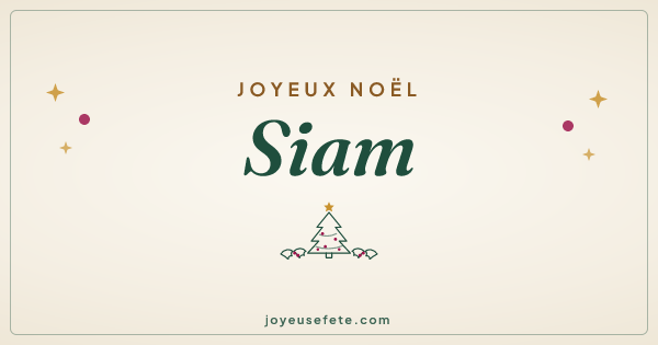 Image « Joyeux Noël Siam » au format large